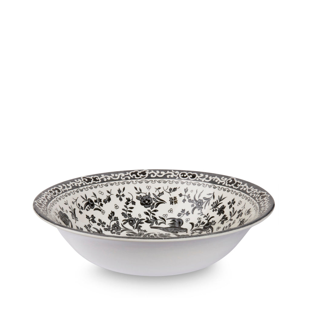 Burleigh Black Regal Peacock Pudding/Soup Bowl 20.5cm