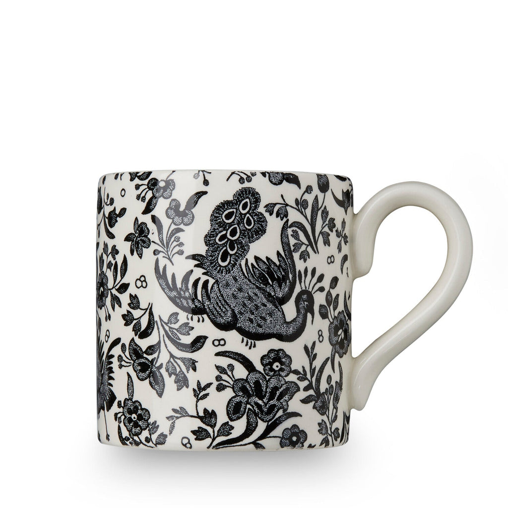 Burleigh Black Regal Peacock Mug 284ml