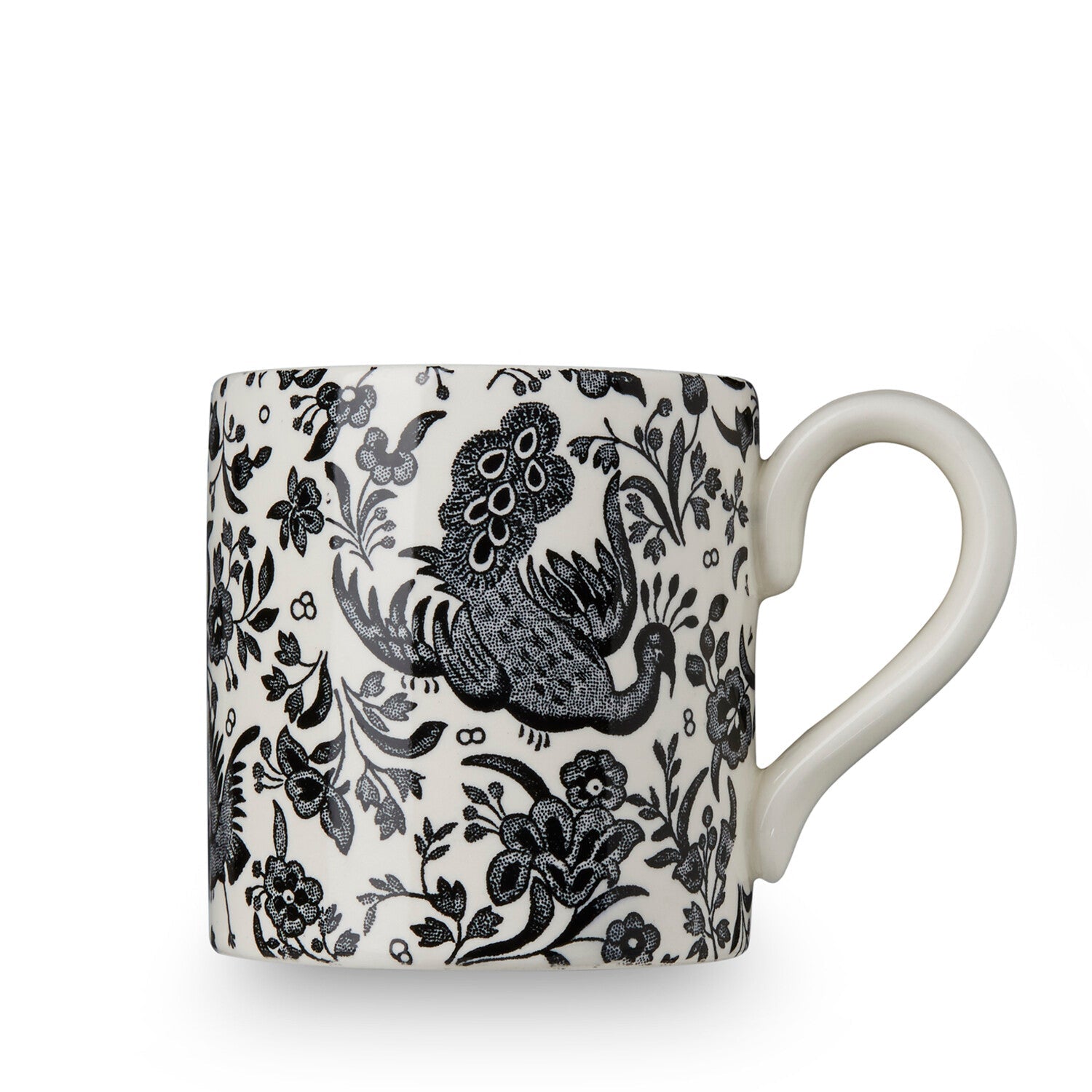 Burleigh Black Regal Peacock Mug 284ml