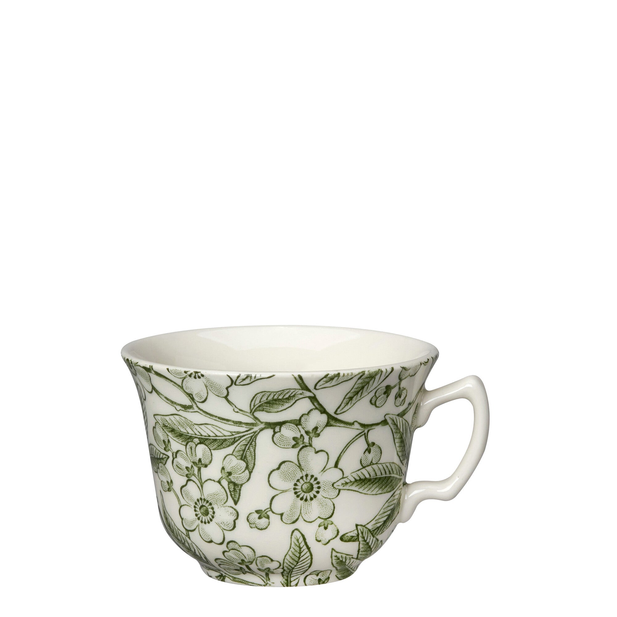 Burleigh Green Prunus Teacup 187ml/0.33pt