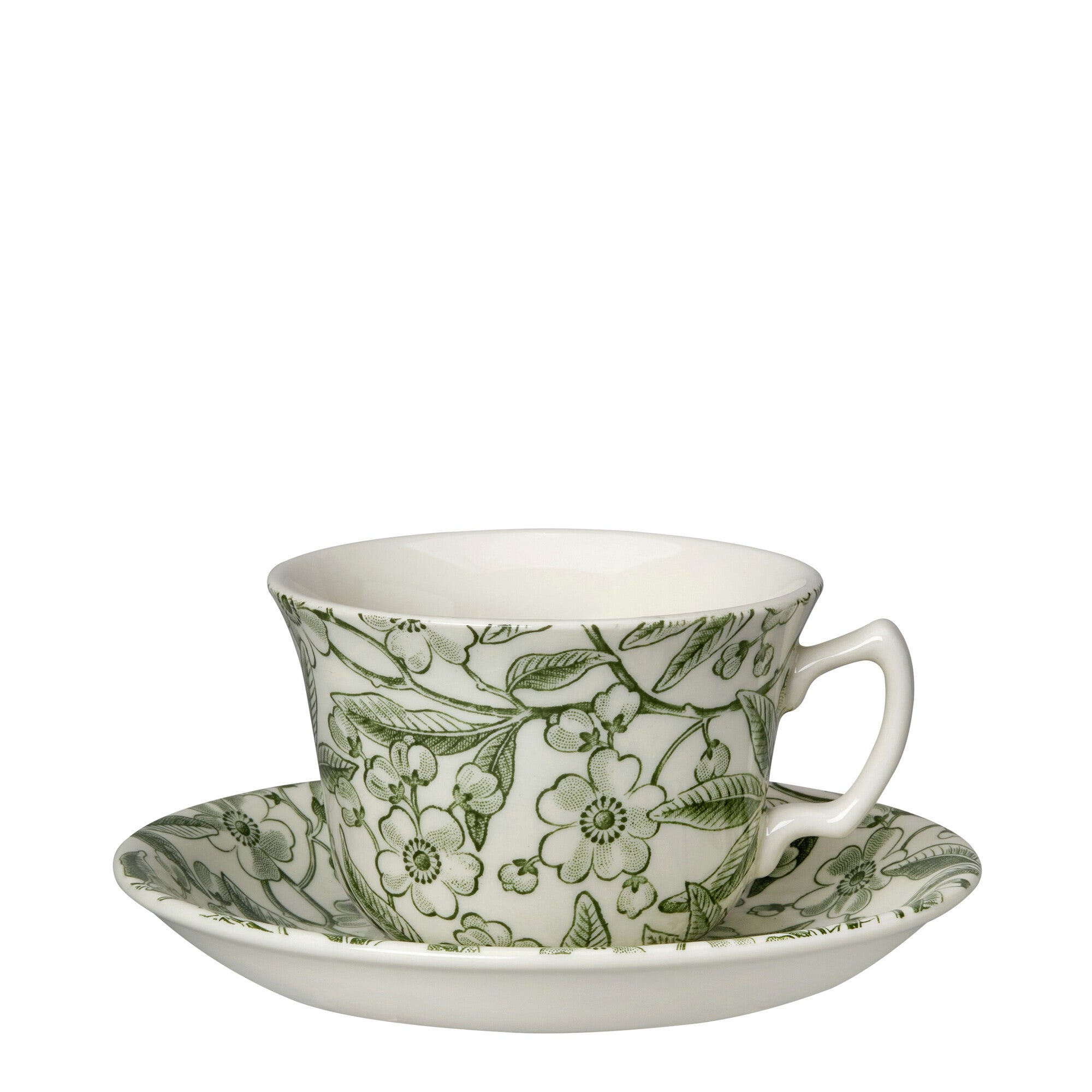 Burleigh Green Prunus Tea Saucer