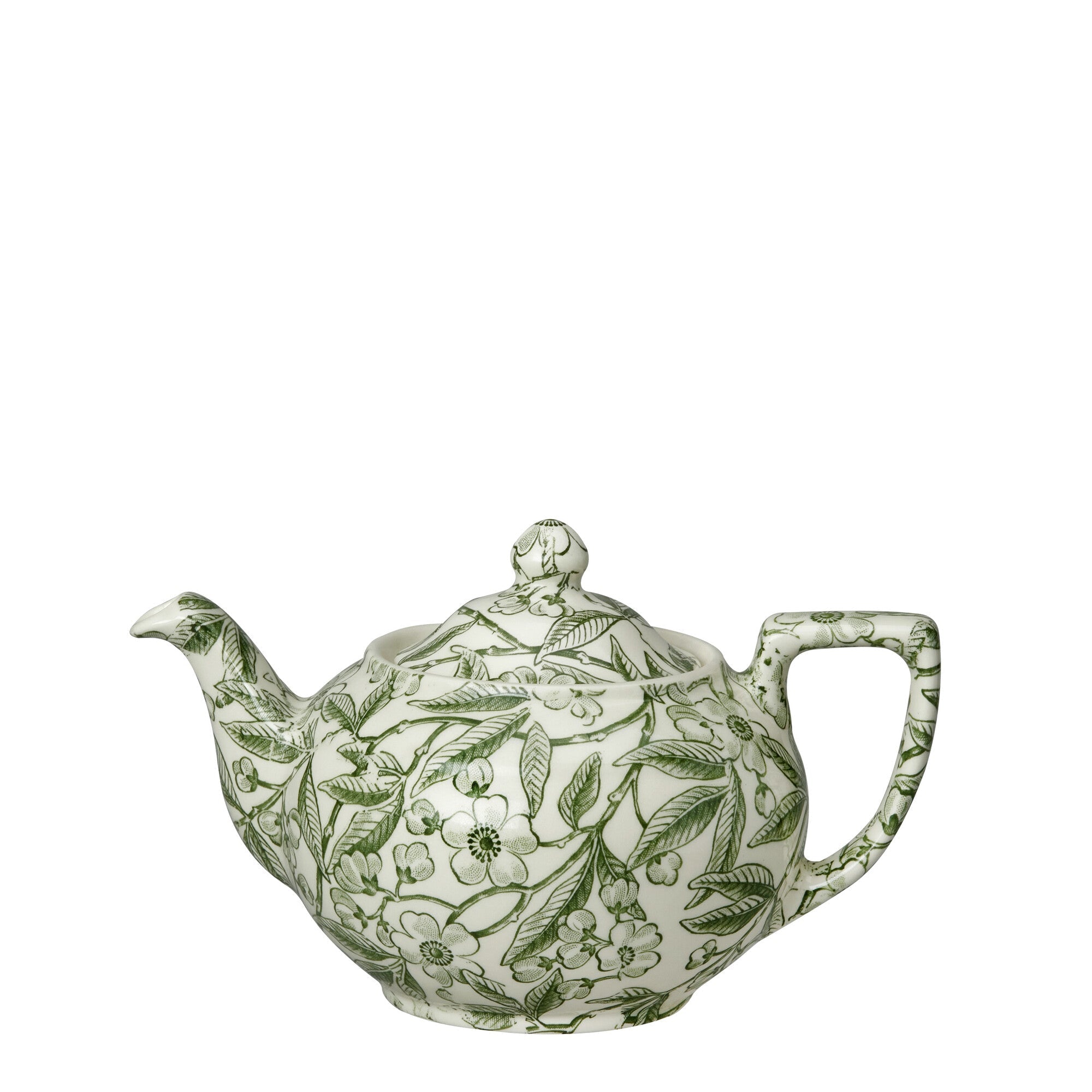 Burleigh Green Prunus Small Teapot 3-4 cup 400ml/0.75pt