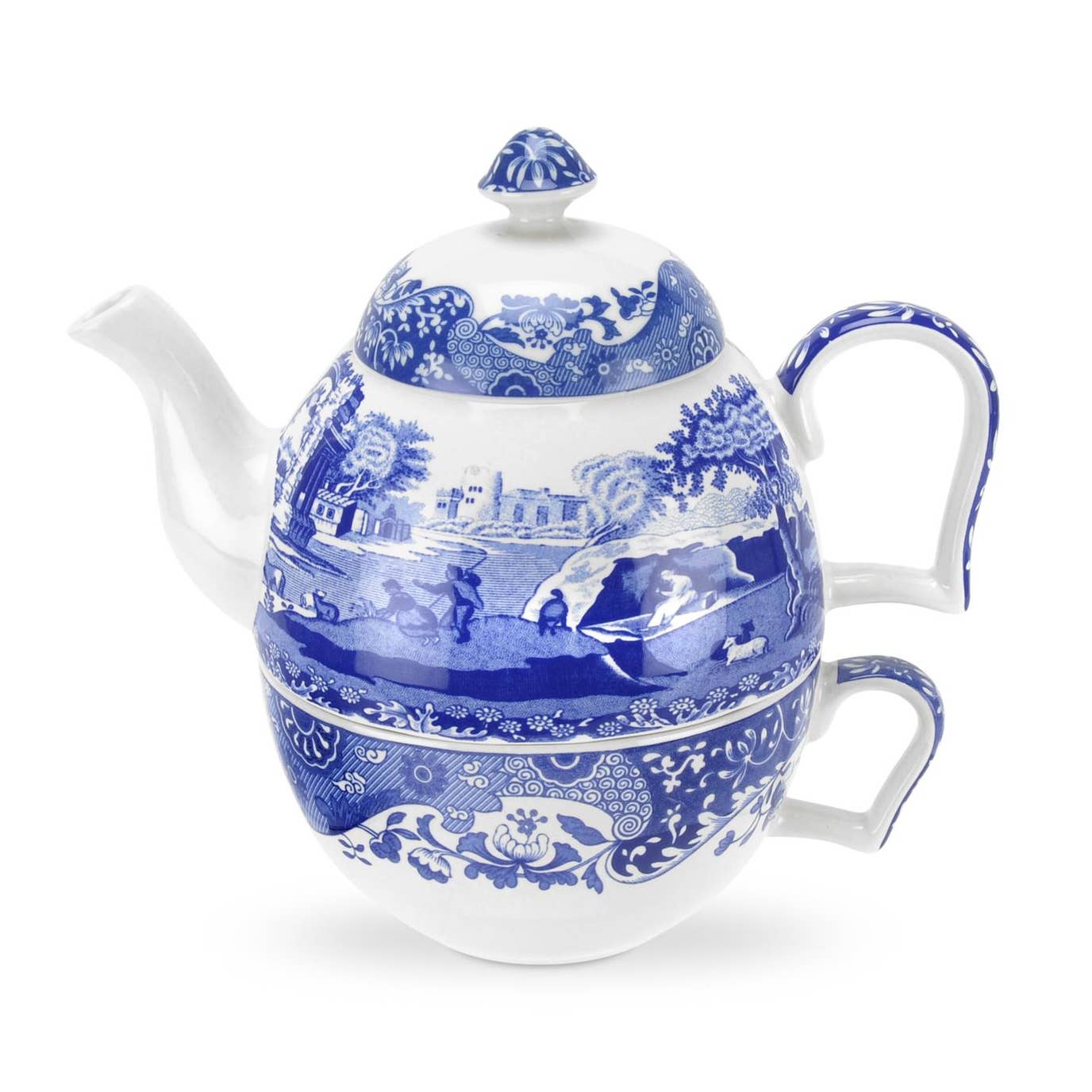 Spode blue Italian tea for one