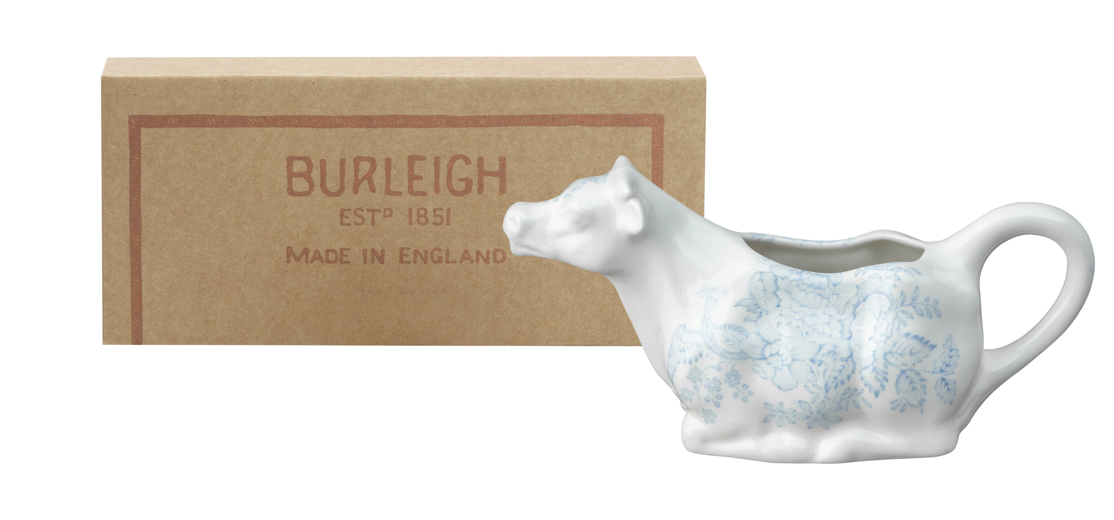 Burleigh Blue Asiatic Pheasants Cow Creamer Boxed 150ml
