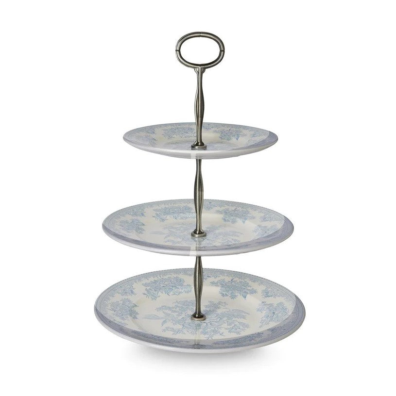 Burleigh Blue Asiatic Pheasant 3 Tier Cake Stand Gift Box