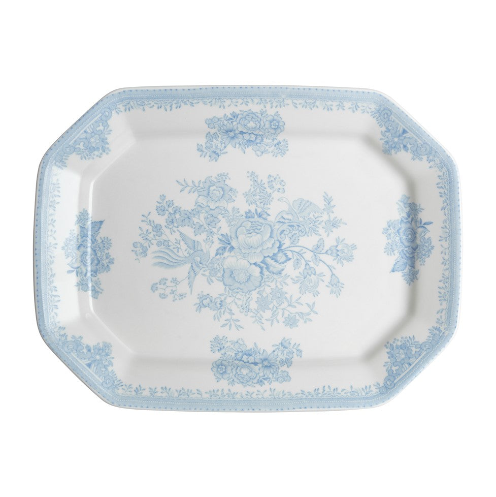 Burleigh Blue Asiatic Pheasants Rectangular Platter 34cm