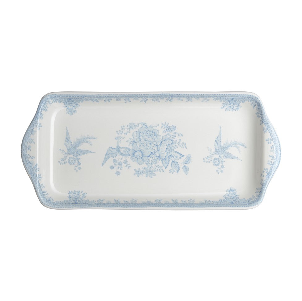 Burleigh Blue Asiatic Pheasants Rectangular Tray 28cm