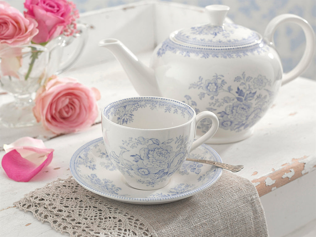 Burleigh Blue Asiatic Pheasants Teapot Large 800ml/1.5pt