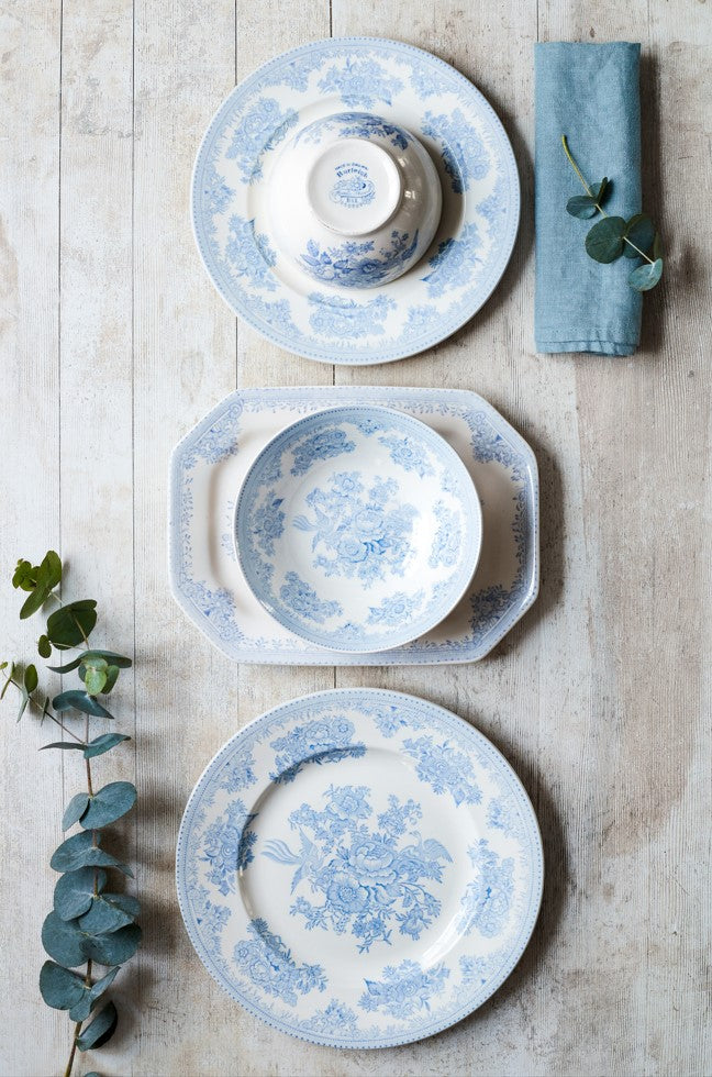 Burleigh Blue Asiatic Pheasants Rectangular Platter 25cm