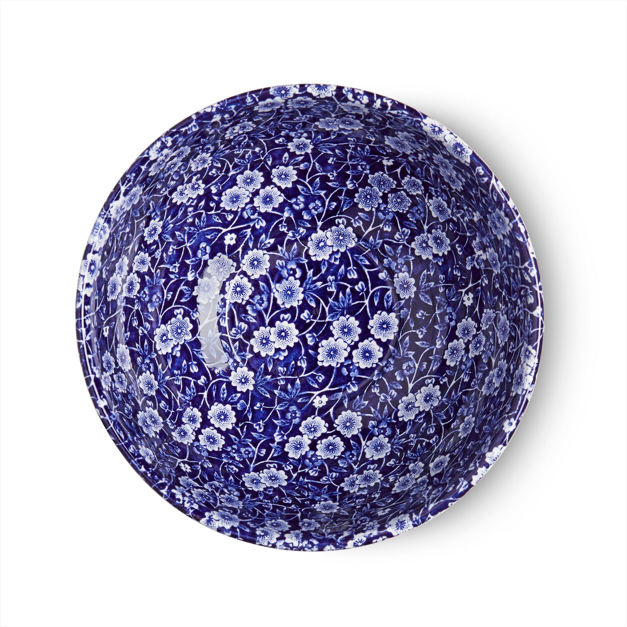 Burleigh Blue Calico Medium Footed Bowl 20cm