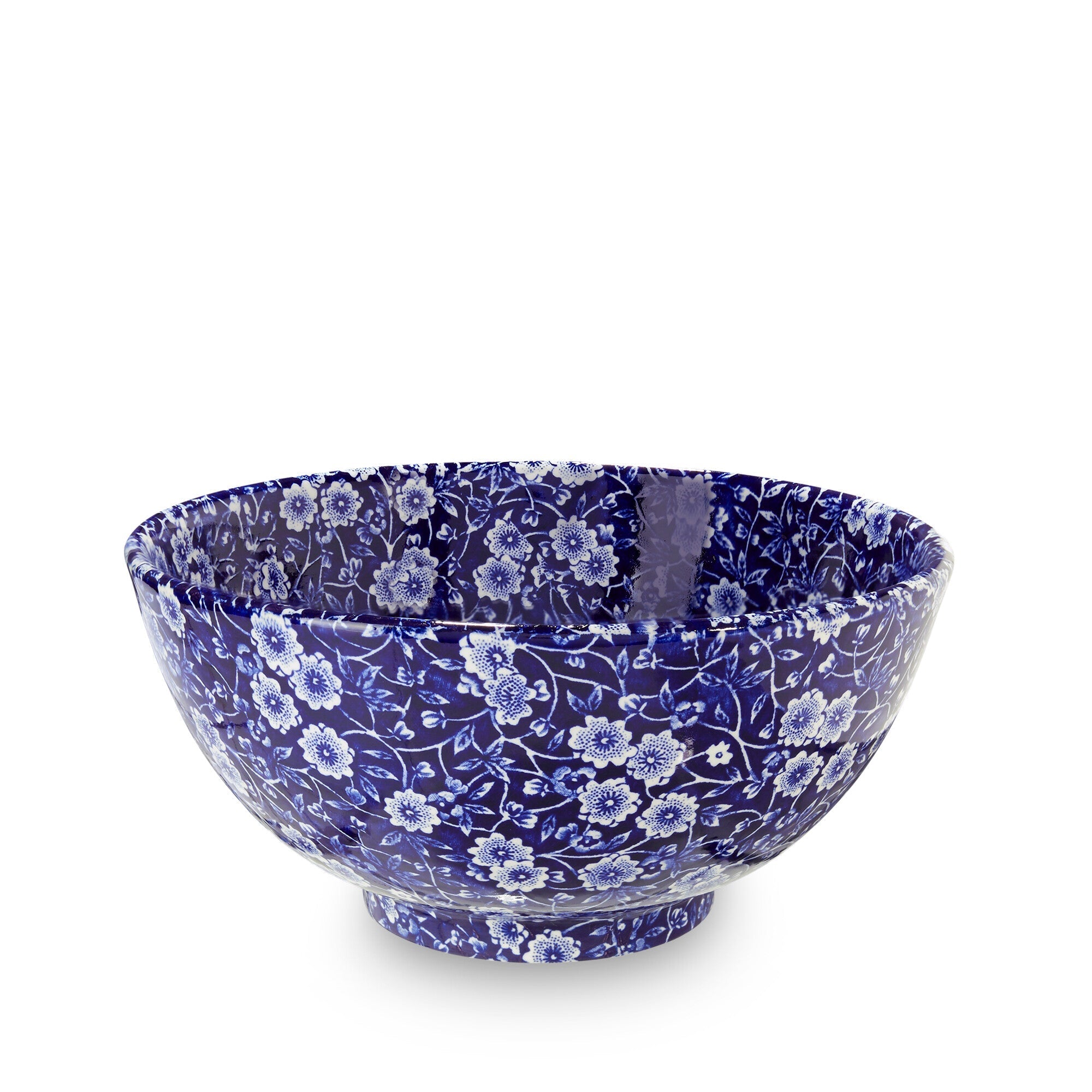 Burleigh Blue Calico Medium Footed Bowl 20cm