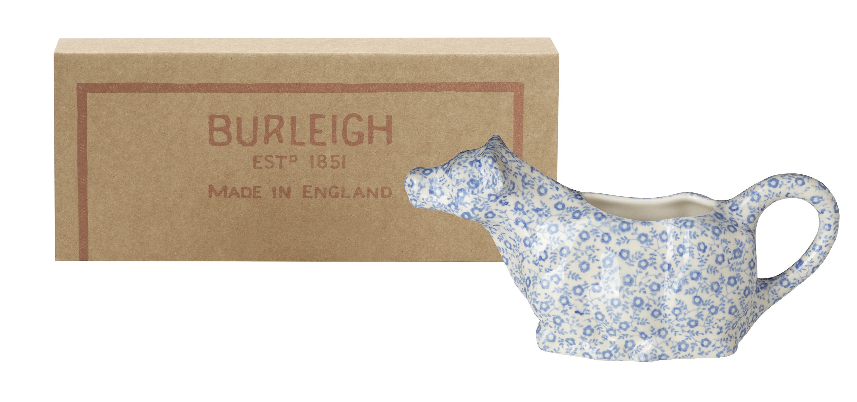 Burleigh Pale Blue Felicity Cow Creamer 150ml Gift Box