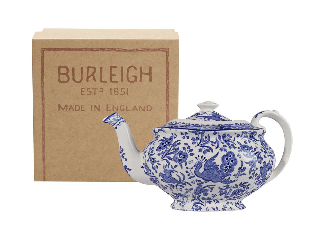 Burleigh Blue Regal Peacock Teapot 500ml Gift Box