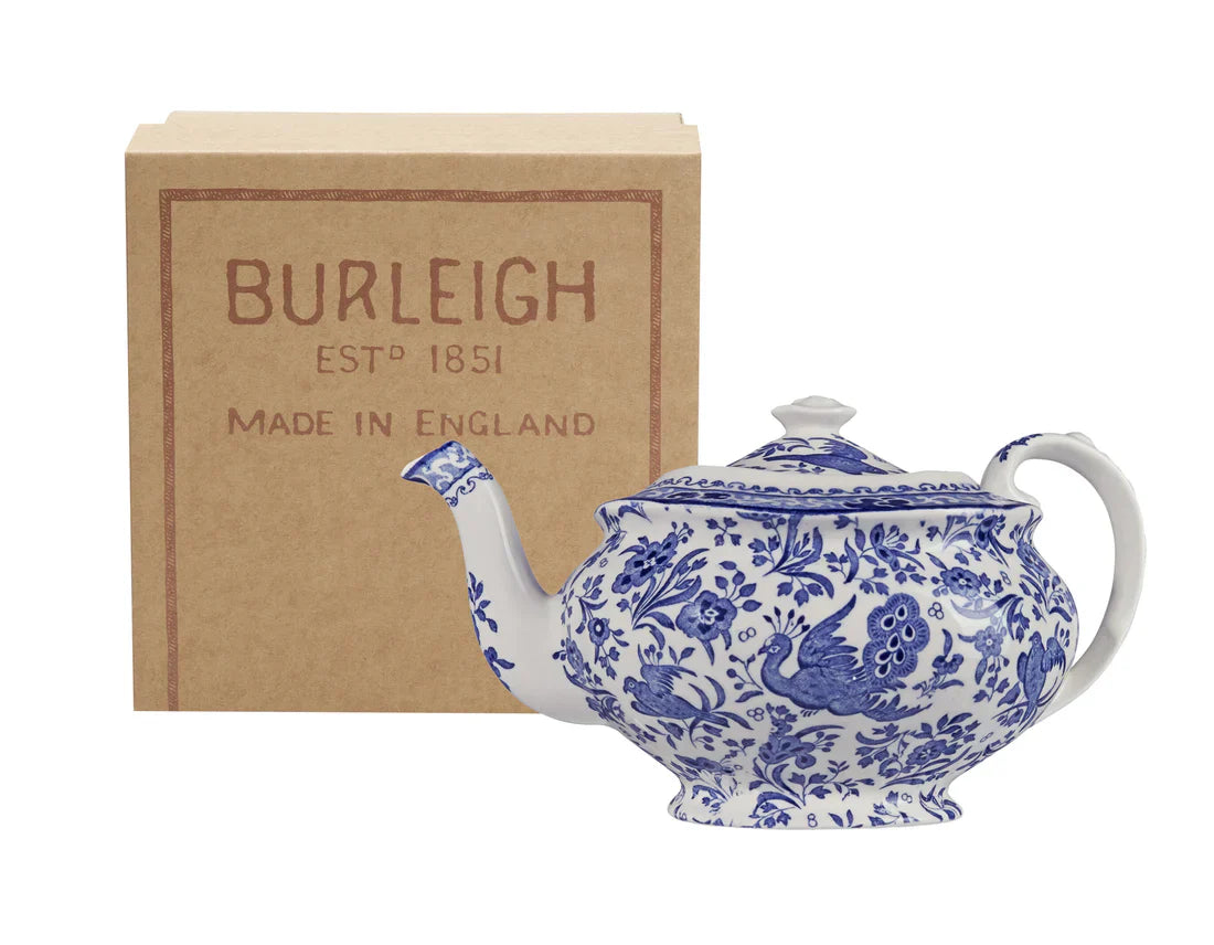 Burleigh Blue Regal Peacock Teapot 500ml Gift Box