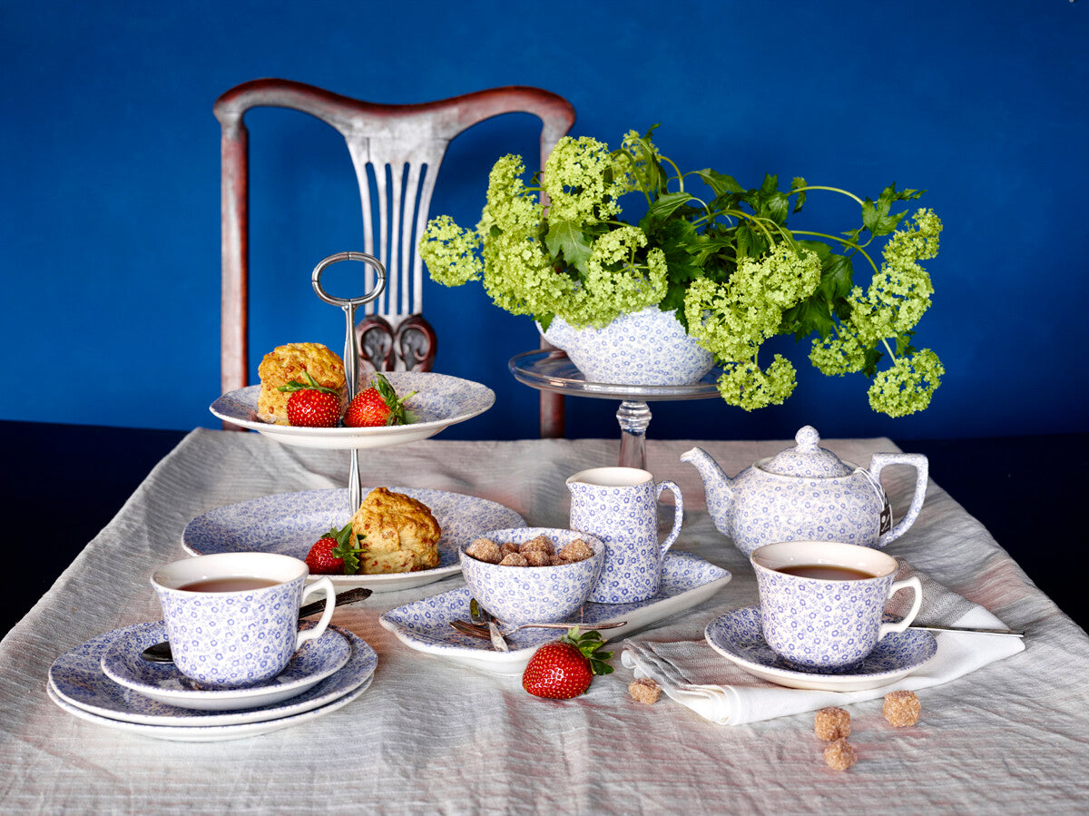 Burleigh Pale Blue Felicity 2 Tier Cake Stand Gift Box