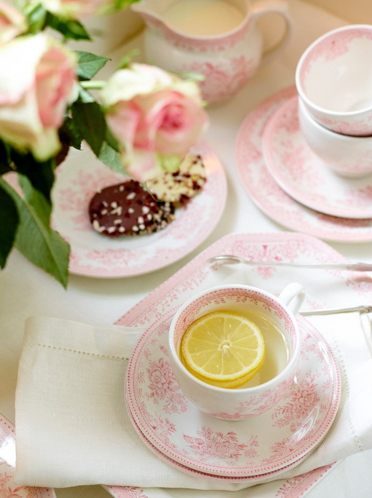 Burleigh Pink Asiatic Pheasants Teacup 3Piece Gift Set