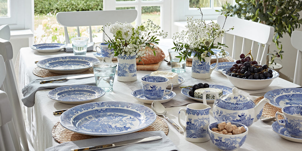 Burleigh Torquay Blue Willow Breakfast Cup 425ml/0.75pt
