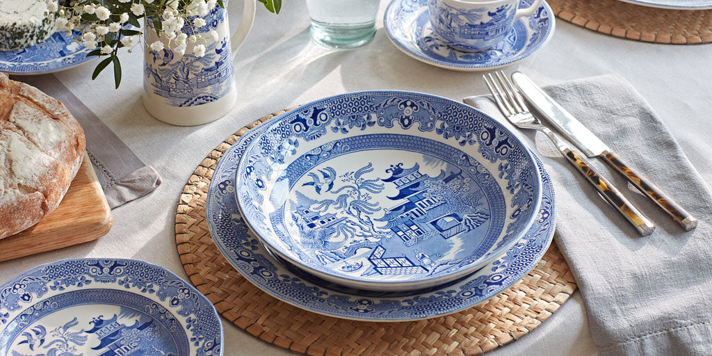 Burleigh Torquay Blue Willow Pasta Bowl 23cm/9"