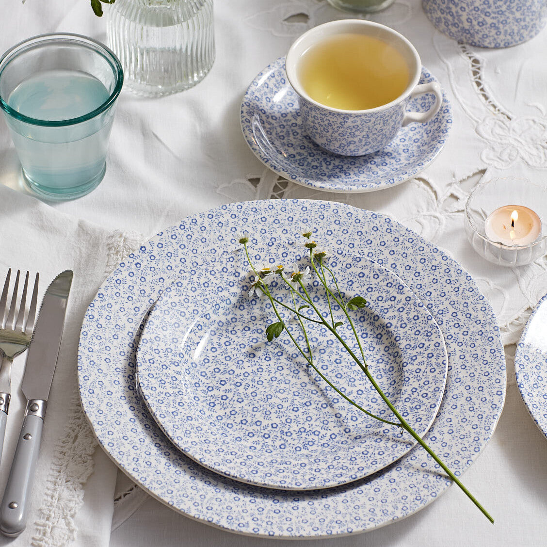 Burleigh Pale Blue Felicity Teacup & Saucer
