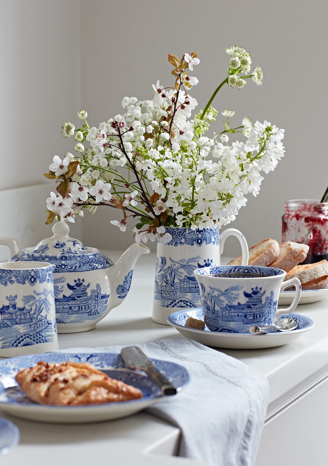 Burleigh Torquay Blue Willow Tea Saucer
