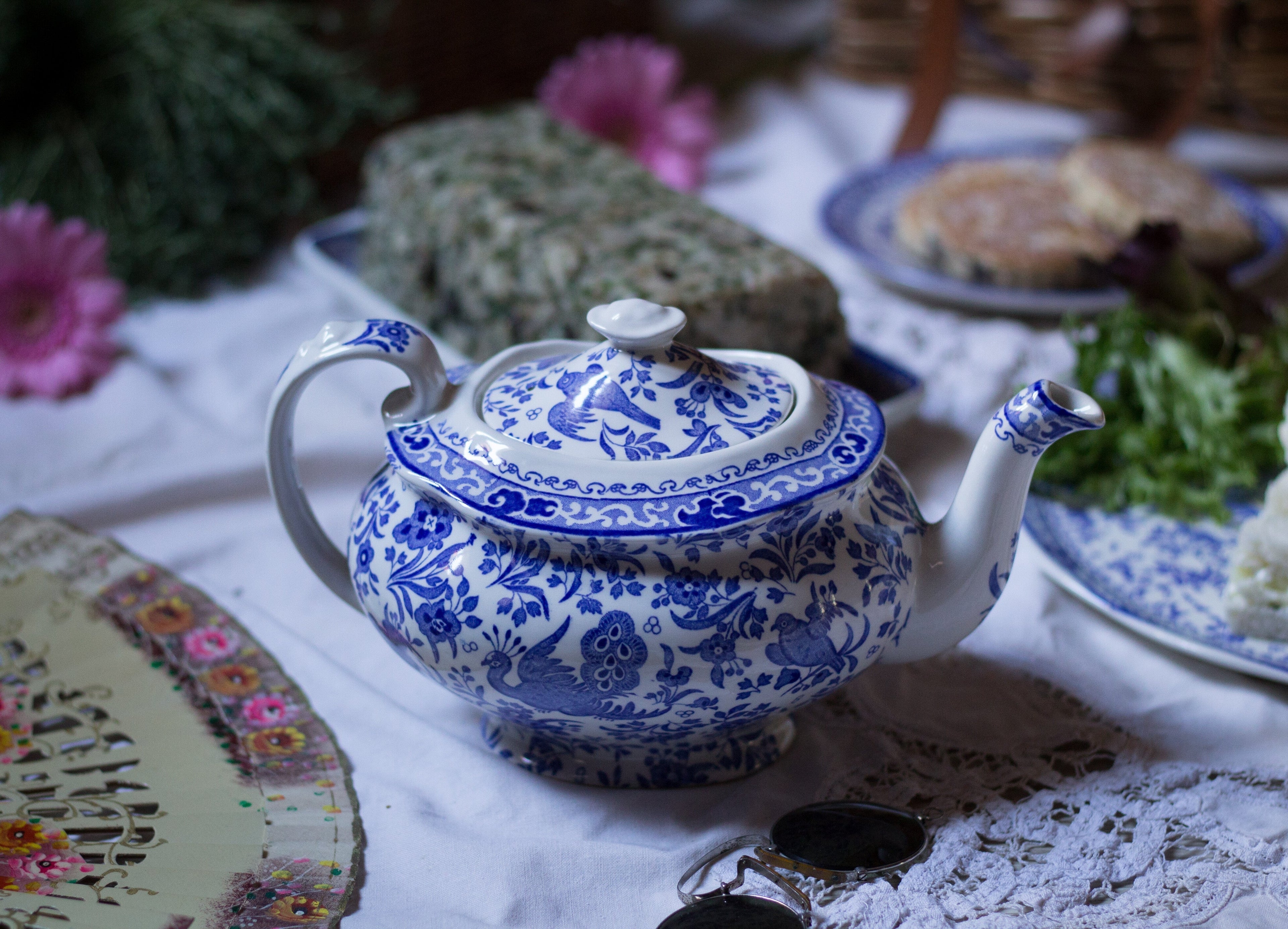 Burleigh Blue Regal Peacock Teapot 500ml