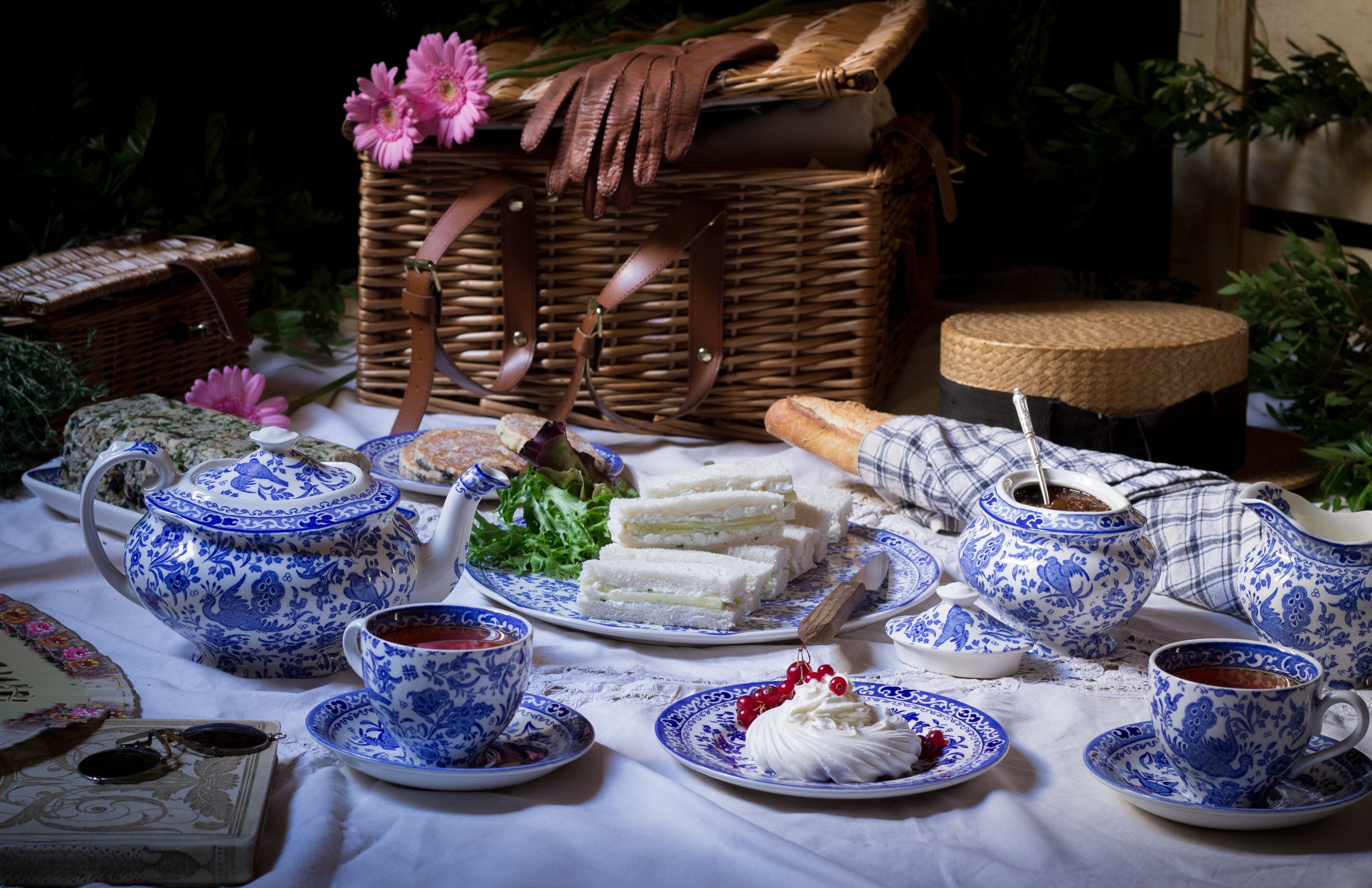 Burleigh Blue Regal Peacock Jam Pot/Covered Sugar 480g