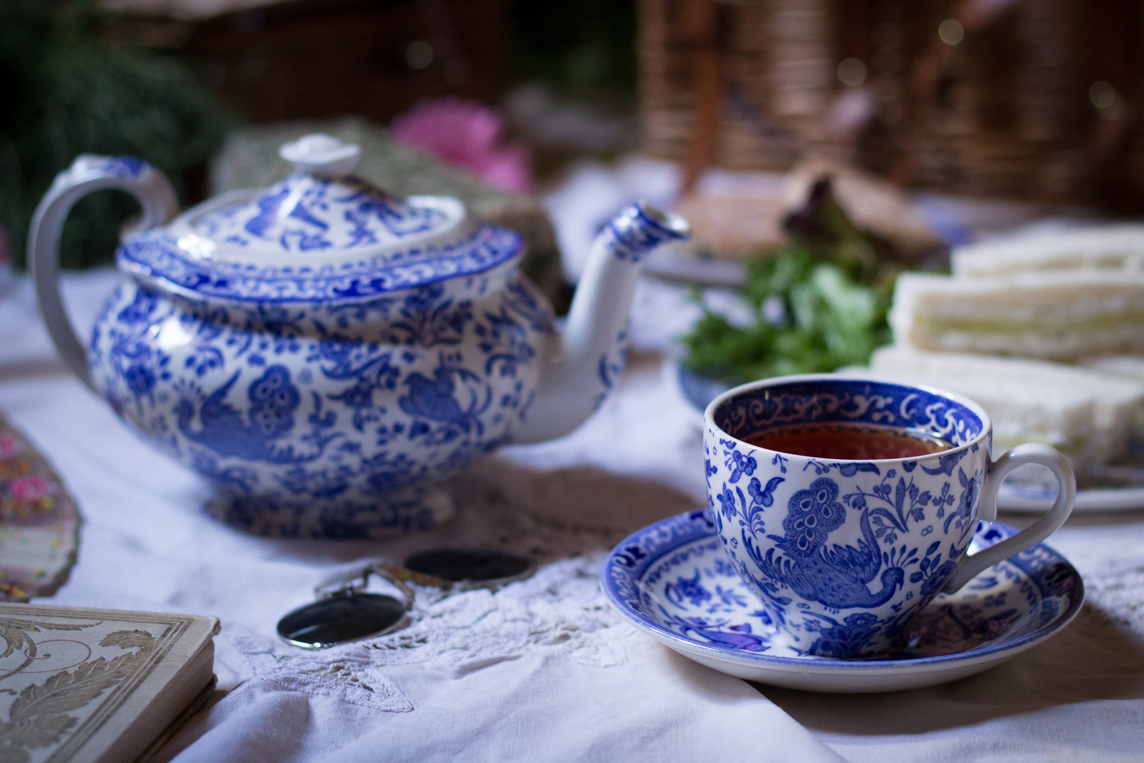 Burleigh Blue Regal Peacock Tea Cup 187ml