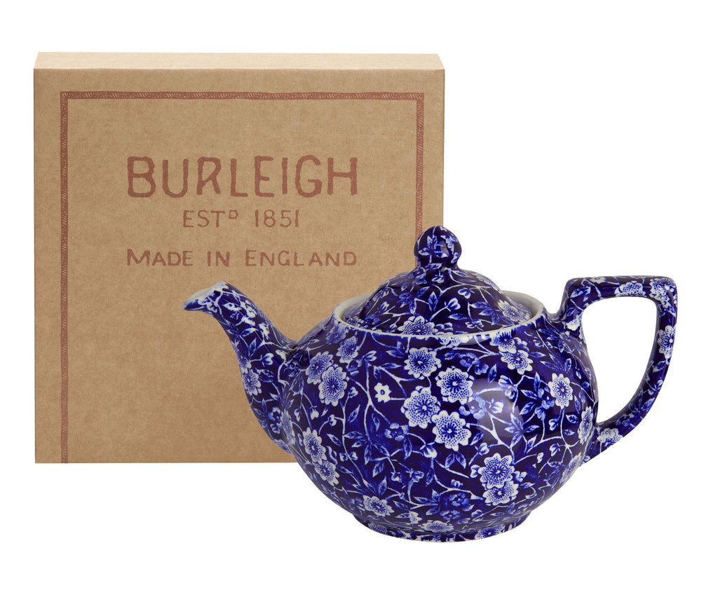 Burleigh Blue Calico Small Teapot 400ml Gift Box
