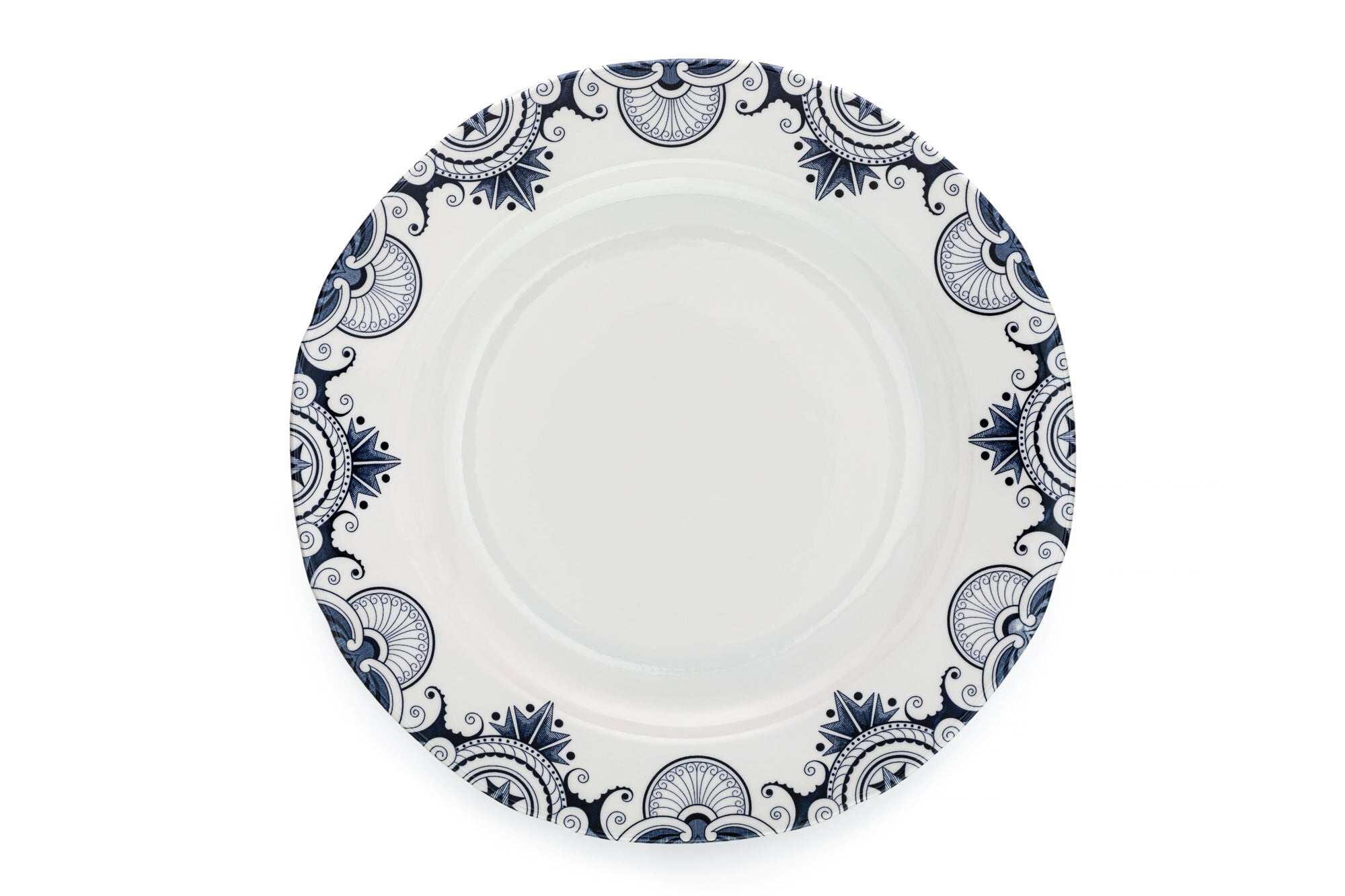 Burleigh Ink Blue Palisade Plate 26.5cm