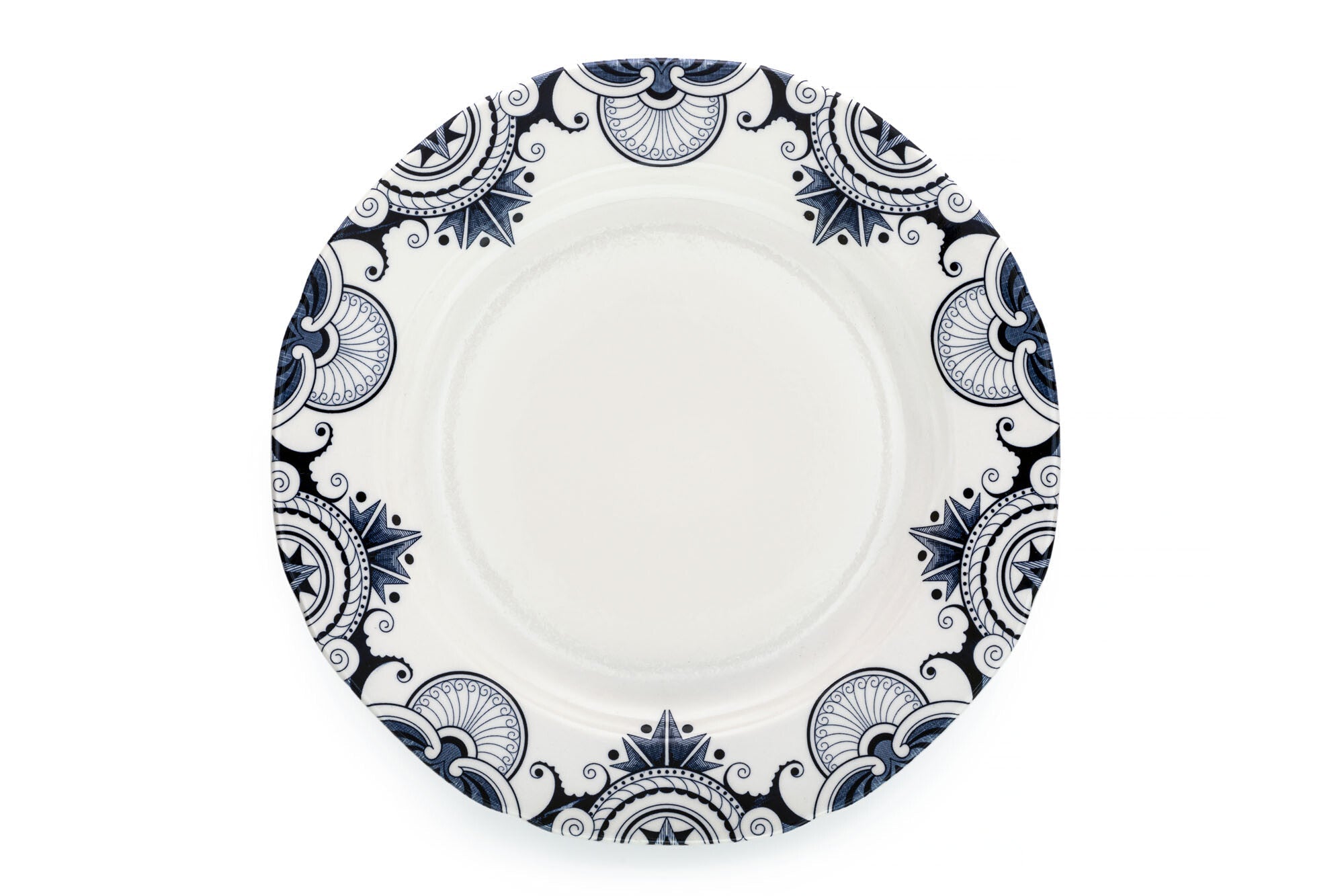 Burleigh Ink Blue Palisade Plate 21.5cm