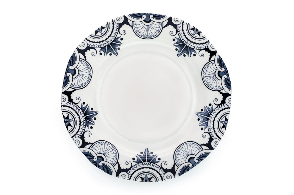 Burleigh Ink Blue Palisade Plate 19cm.
