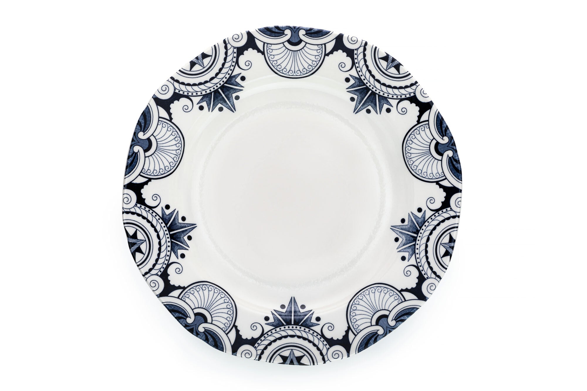 Burleigh Ink Blue Palisade Plate 19cm.