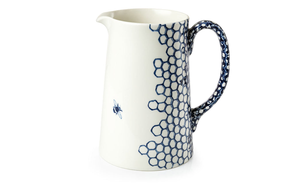 Burleigh Ink Blue Pollen Tankard Jug 2pt