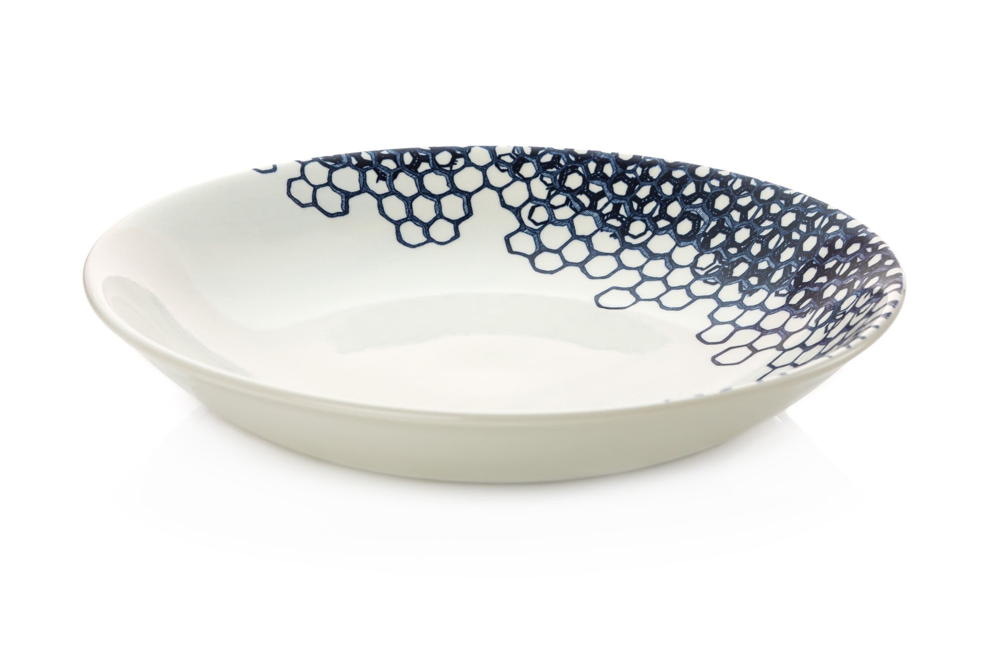 Burleigh Ink Blue Pollen Pasta Bowl 23cm
