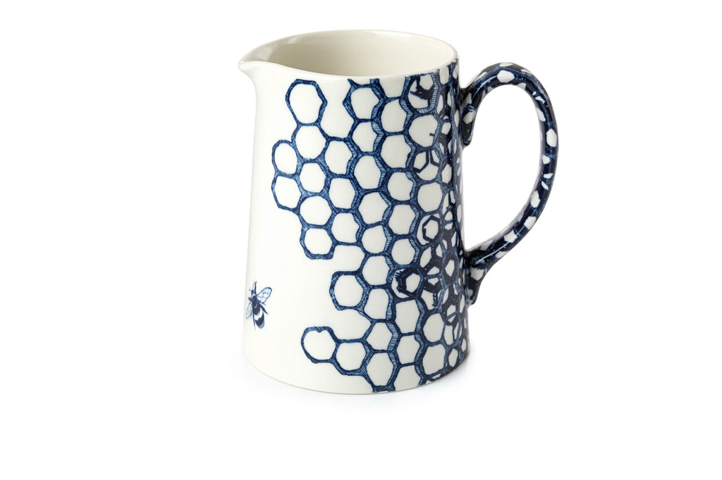 Burleigh Ink Blue Pollen Tankard Jug 1/2pt