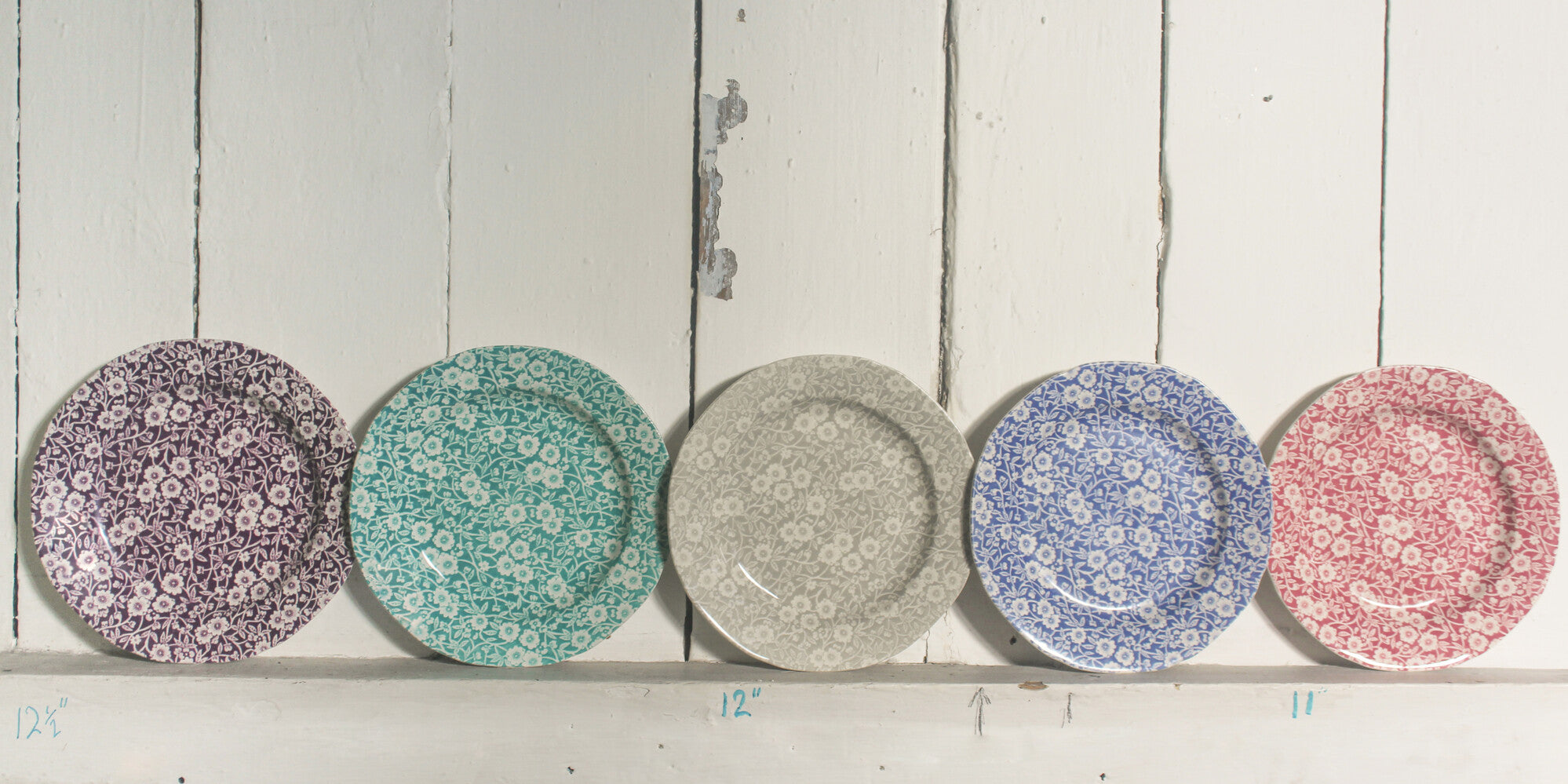 Burleigh Teal Calico Plate 21.5cm/8.5"
