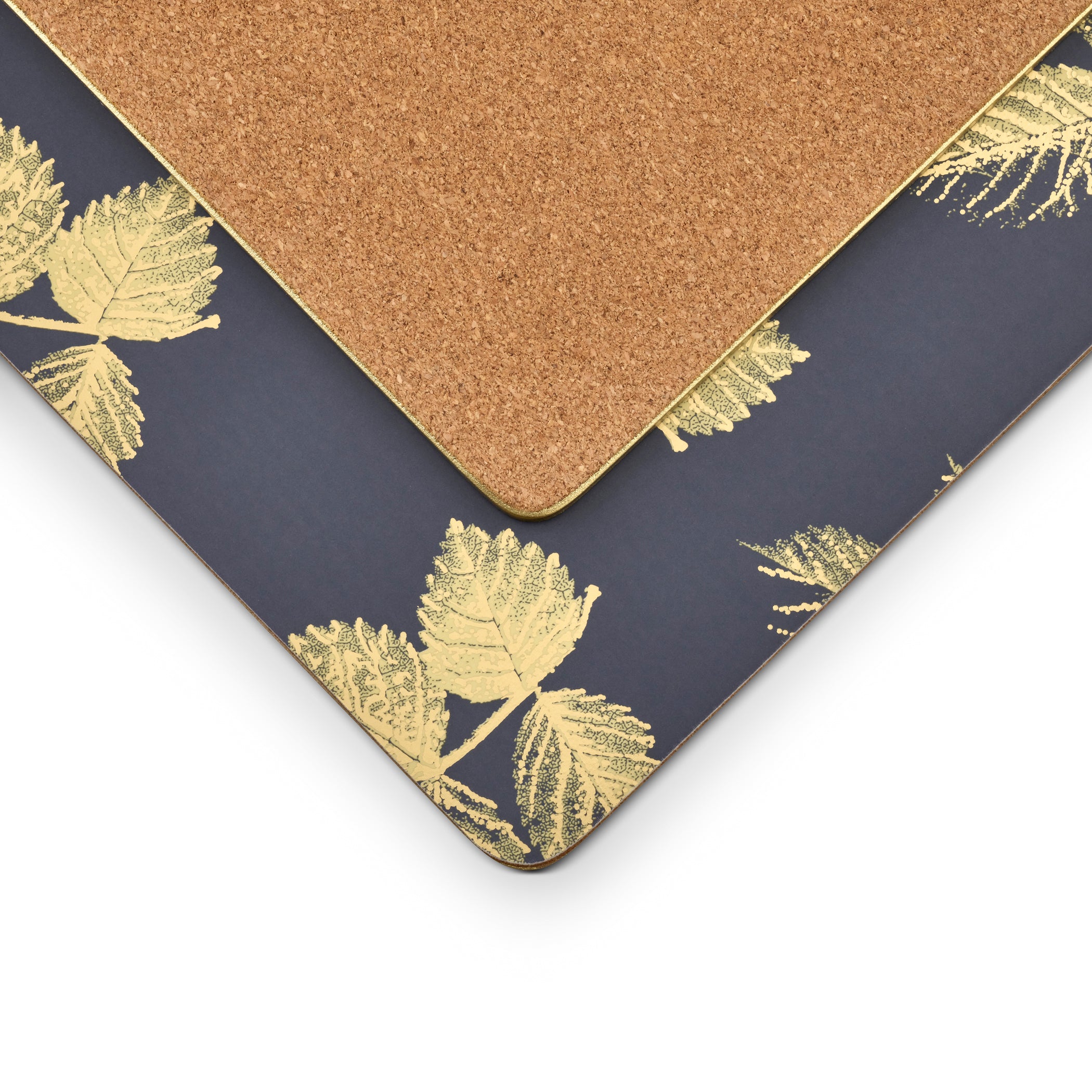 Etched Leaves Placemats S/4 - Navy (s) 40.1 x 29.8cm Boxed Set