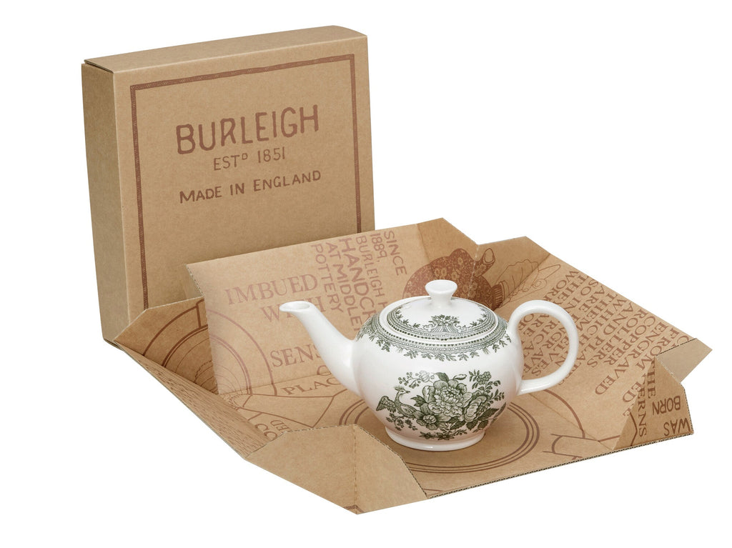 Burleigh Green Asiatic Pheasants Small Teapot Gift Set, 3-4 Cup 400ml/0.75pt