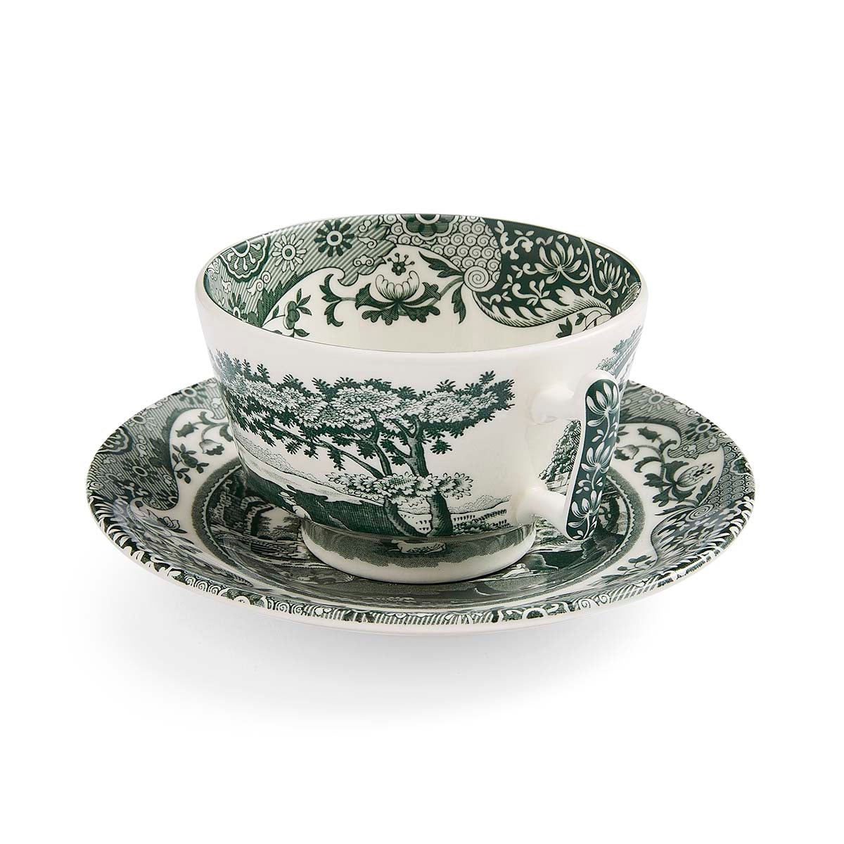 Spode Heritage Green Italian Teacup & Saucer 0.2L/7fl.oz