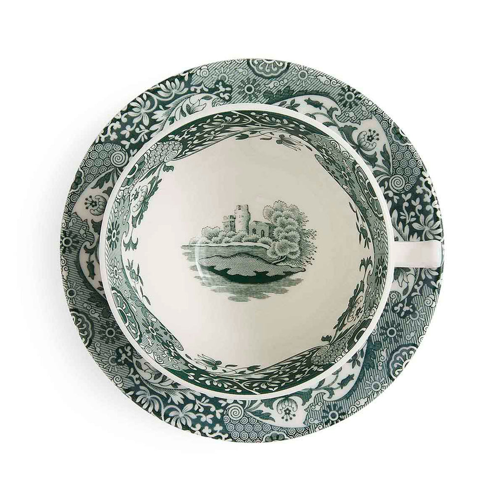 Spode Heritage Green Italian Teacup & Saucer 0.2L/7fl.oz
