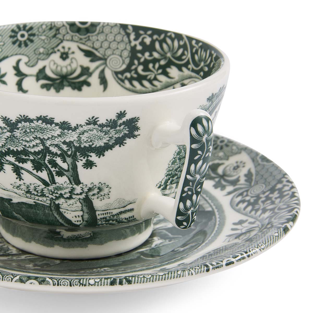 Spode Heritage Green Italian Teacup & Saucer 0.2L/7fl.oz