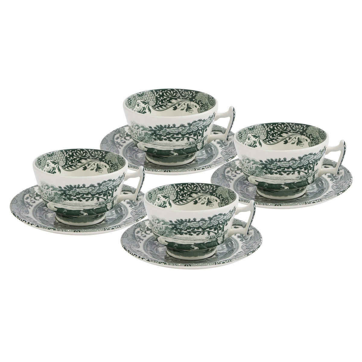 Spode Heritage Green Italian Teacup & Saucer 0.2L/7fl.oz