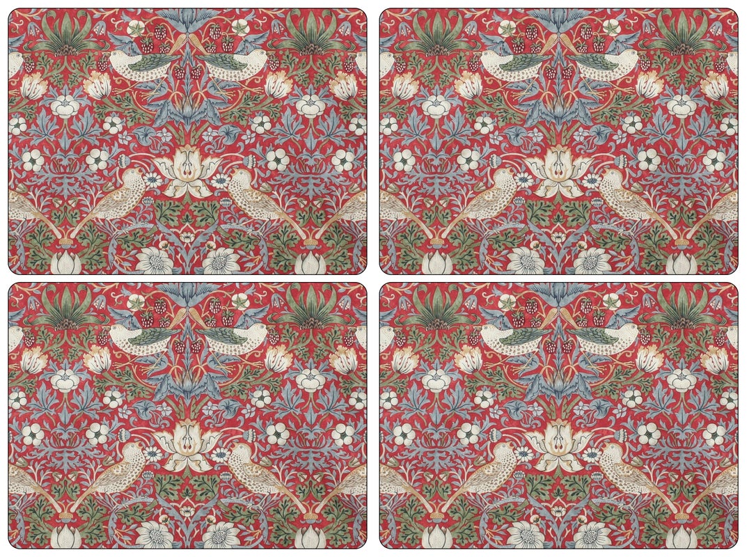 Morris & Co. Strawberry Thief 4 Placemats