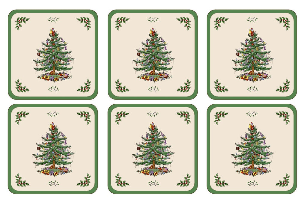 Christmas Tree Set of 6 Coasters
