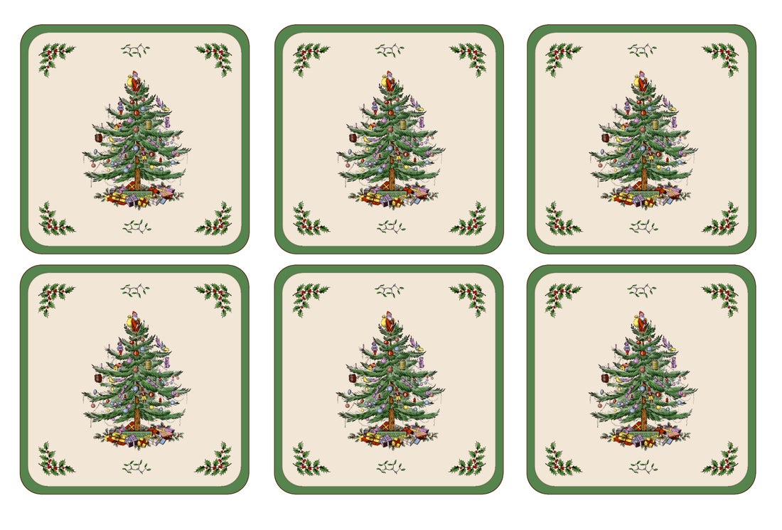 Christmas Tree Set of 6 Coasters