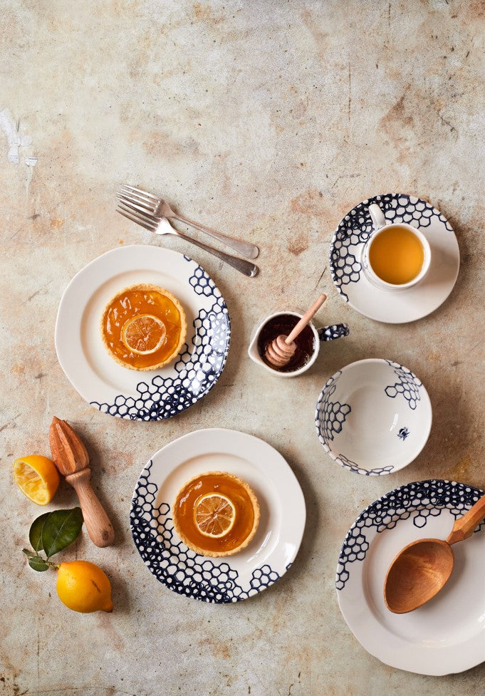 Burleigh Ink Blue Pollen Espresso Saucer 12cm