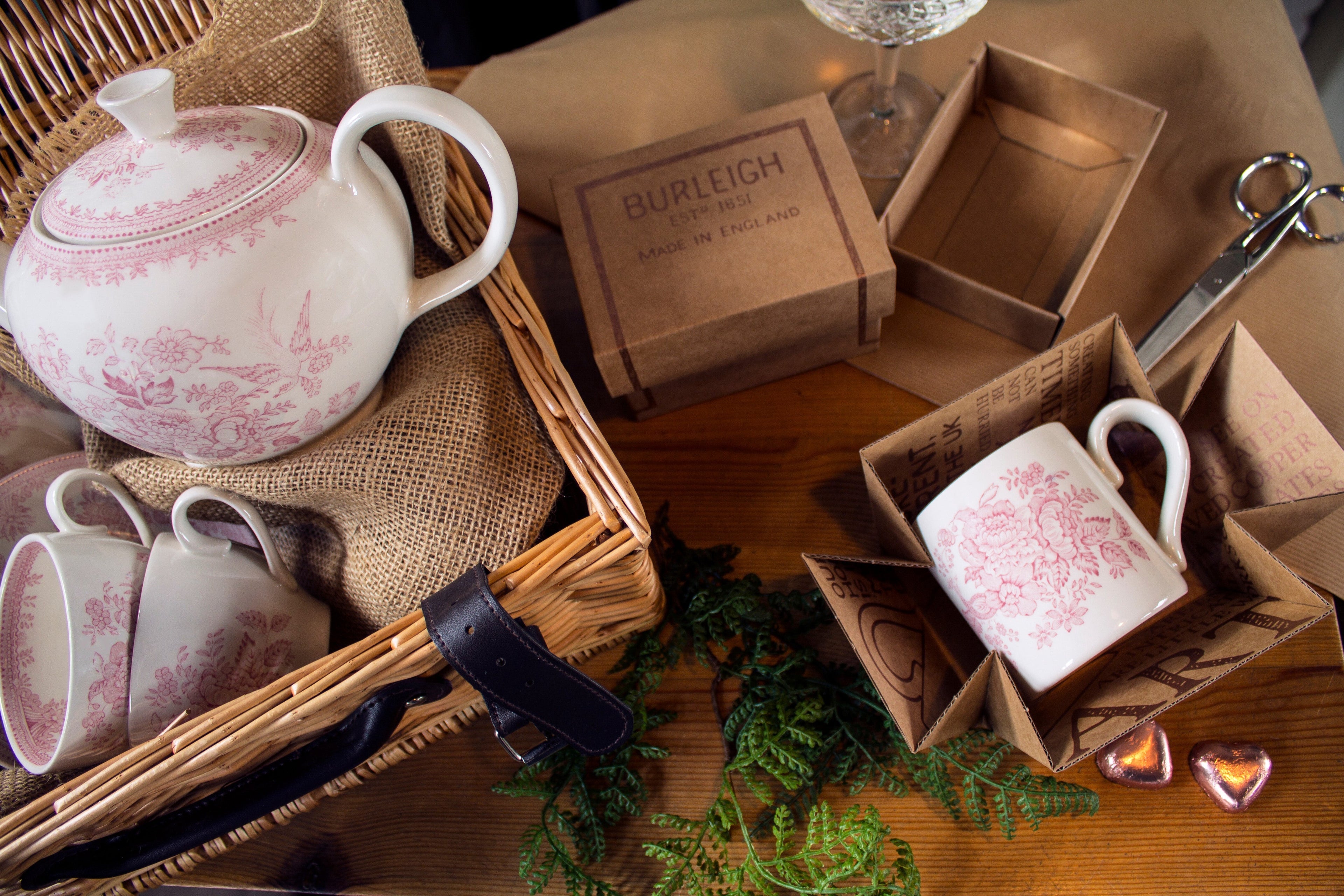 Burleigh Pink Asiatic Pheasants Mug 284ml