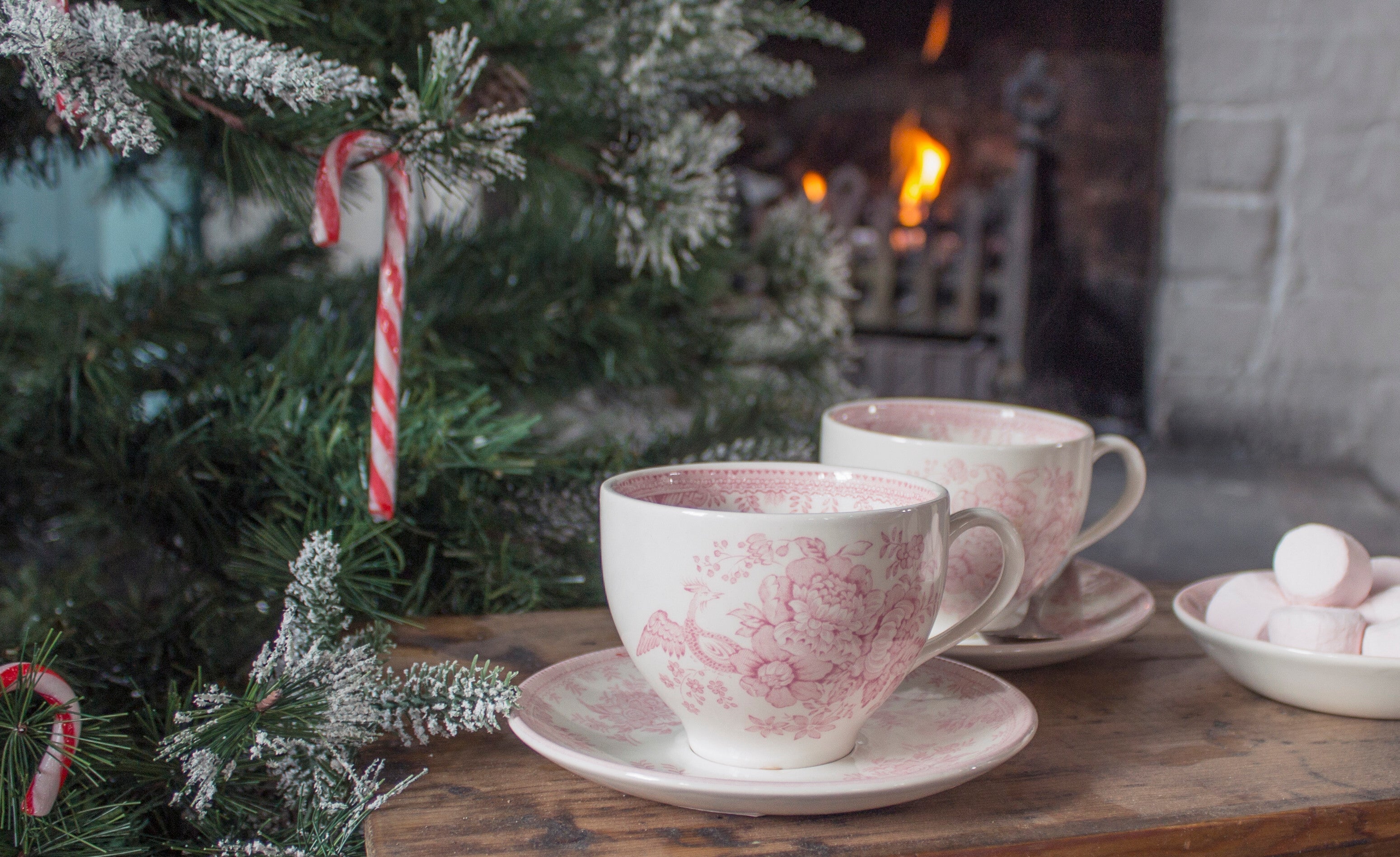 Burleigh Pink Asiatic Pheasants Tea Saucer
