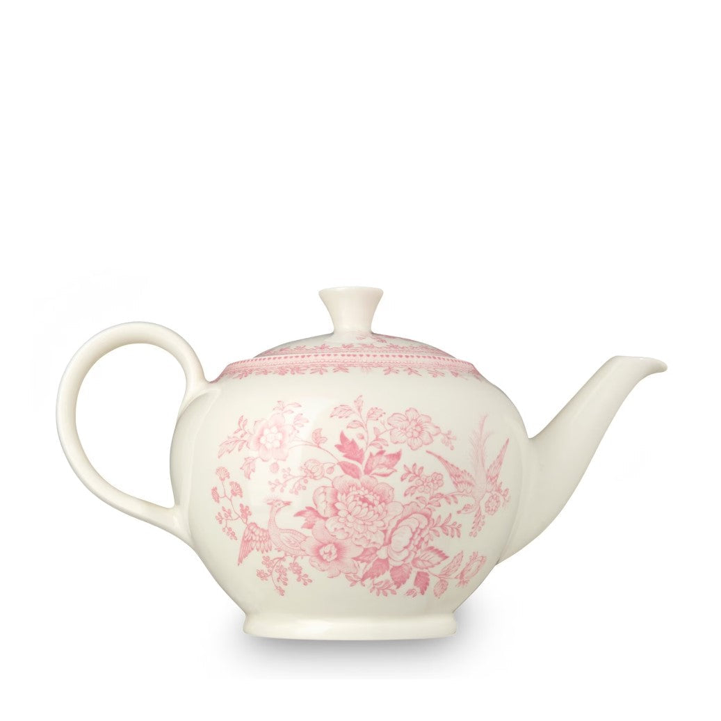 Burleigh Pink Asiatic Pheasants Teapot Large 800ml/1.5pt