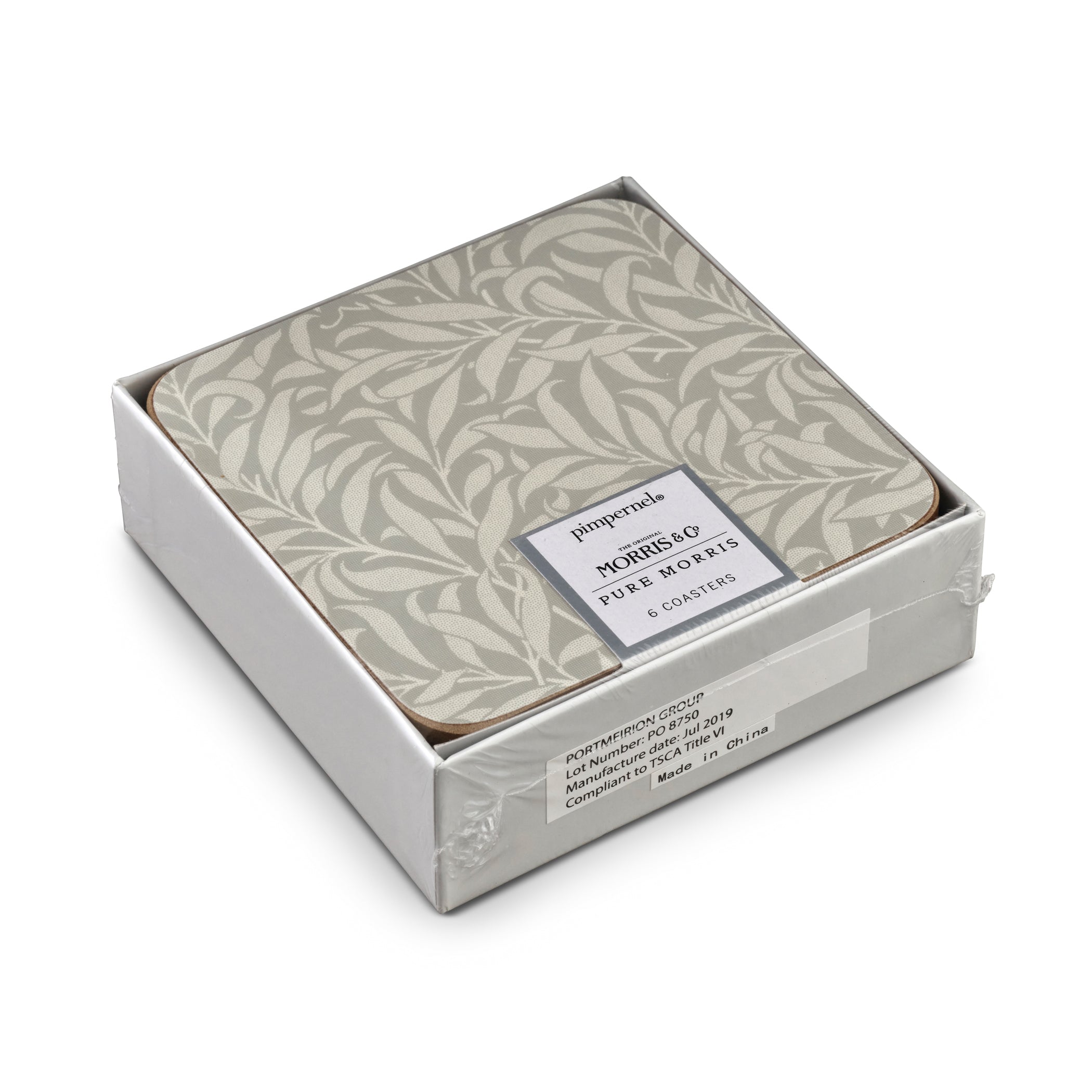 Pure Willow Bough Coasters S/6 (s) 10.5 x 10.5cm Boxed Set